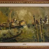 Pamono E. Cappello, Venice, 20th Century, Oil Painting on Canvas, Framed> Painting
