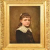 Pamono E. Lambrichs, Portrait of a Young Woman, 1887, Oil on Canvas, Framed> Art Nouveau