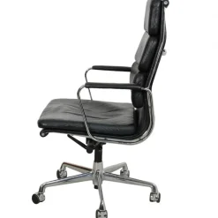 Outlet Pamono Ea-219 Office Chair in Black Leather by Charles Eames, 1980s