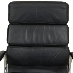 Outlet Pamono Ea-219 Office Chair in Black Leather by Charles Eames, 1980s