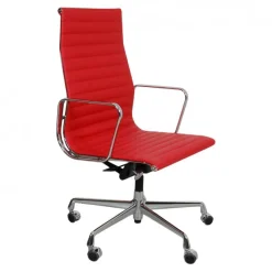 Discount Pamono EA-119 Office Chair in Red Leather by Charles Eames for Vitra