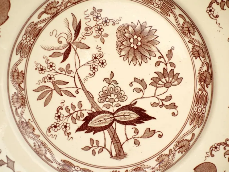Outlet Pamono Early Chinese Decor Plates from San Richard Society (Ginori), 1890s, Set of 13