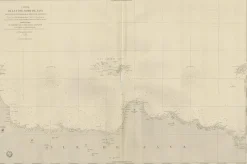 Pamono Early French Nautical Map of the Northern Coast of of Java, Indonesia, 1850s><noscript><img width=