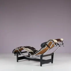 Pamono Early LC4 Chaise Longue by Le Corbusier, Pierre Jeanneret, and Charlotte Perriand, France, 1930s