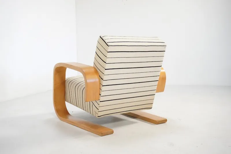New Pamono Early Model 400 Tank Lounge Chair by Alvar Aalto for Artek, Finland, 1960s
