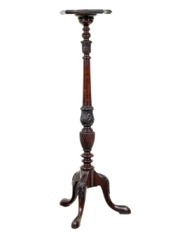 Online Pamono Early 20th Century Carved Mahogany Pedestal Stand, 1920s