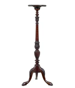 Online Pamono Early 20th Century Carved Mahogany Pedestal Stand, 1920s