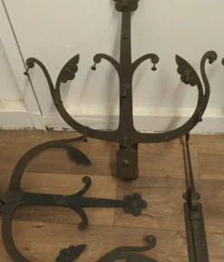 Pamono Early 19th Century Double Castle Door Hinges, Set of 11><noscript><img width=