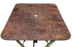 Pamono Early 20th Century French Folding Metal Garden Table, 1920
