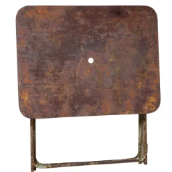 Pamono Early 20th Century French Folding Metal Garden Table, 1920