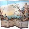 Pamono Early 20th Century French Tempera on Canvas Folding Screen with Seascape View> Room Dividers & Screens