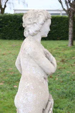 Pamono Early 20th Century Leda and the Swan Garden Statue><noscript><img width=