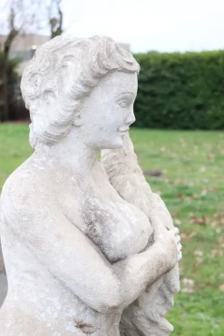 Pamono Early 20th Century Leda and the Swan Garden Statue><noscript><img width=