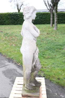 Pamono Early 20th Century Leda and the Swan Garden Statue><noscript><img width=