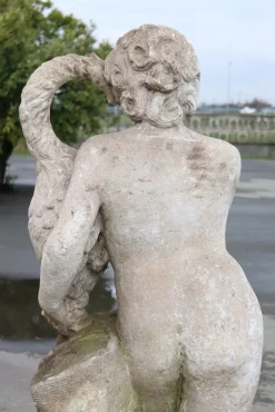 Pamono Early 20th Century Leda and the Swan Garden Statue><noscript><img width=