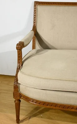 Pamono Early 19th Century Louis XVI Stained Beech Bench><noscript><img width=