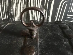 Pamono Early 17th Century Medieval Handcrafted Black Iron Coffer or Box, 1610><noscript><img width=