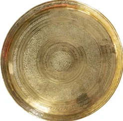 Pamono Early 20th Century Moroccan Moorish Polished Copper Tray> Trays