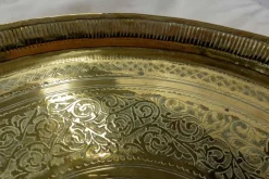Pamono Early 20th Century Moroccan Moorish Polished Copper Tray><noscript><img width=