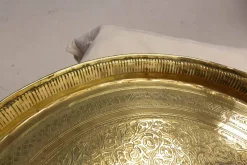 Pamono Early 20th Century Moroccan Moorish Polished Copper Tray><noscript><img width=