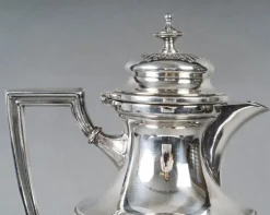 Pamono Early 20th Century Napoleon III Silver-Plated Decanter><noscript><img width=