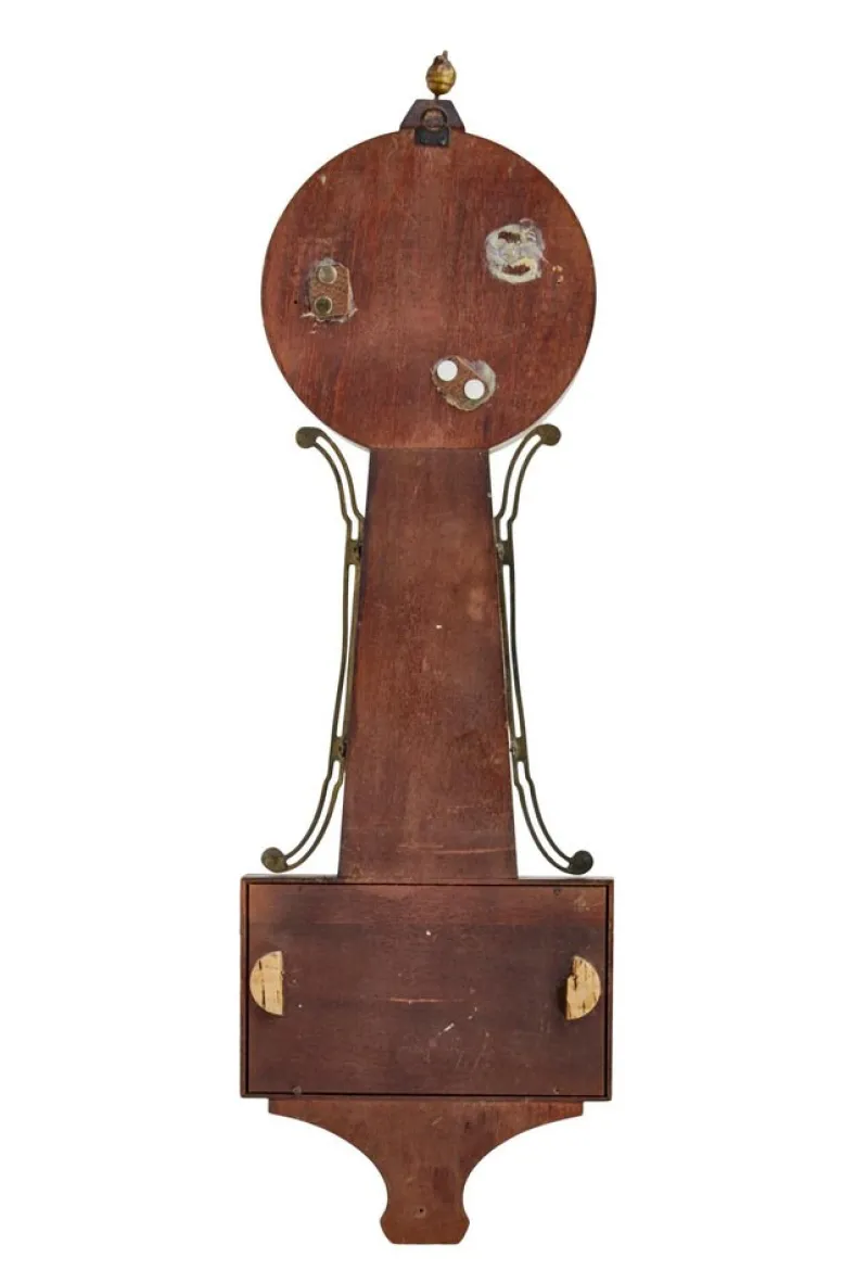 Pamono Early 20th Century New Haven Banjo Wall Clock, 1890s> Clocks