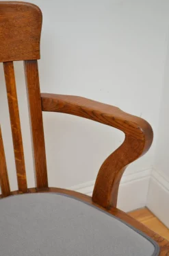Pamono Early 20th Century Oak Swivelling Desk Chair, 1900><noscript><img width=