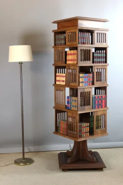 Pamono Early 20th Century Revolving Bookcase, 1890s> Shelves & Wall Units