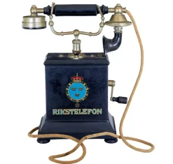 Pamono Early 20th Century Swedish Metal Telephone by Rikstelefon, 1890s> Electronics