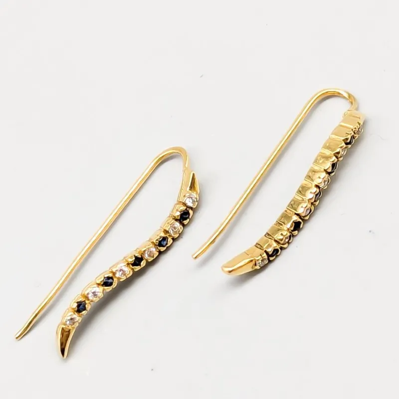 Pamono Earrings in 18 Karat Gold with Stones, Set of 2> Earrings
