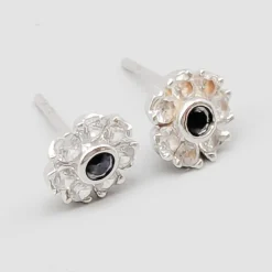 Pamono Earrings in 18 Karat White Gold with Stones, Set of 2> Earrings