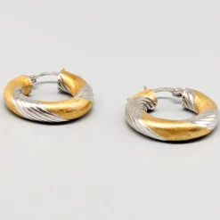 Pamono Earrings in Multicolored Gold, Set of 2> Earrings