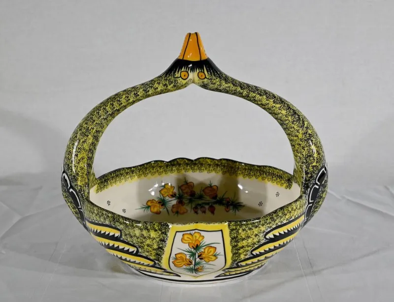 Hot Pamono Earthenware Basket from Henriot Quimper