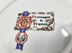 Hot Pamono Earthenware Cheese Plates from Saint Amand, France, 1970s, Set of 6