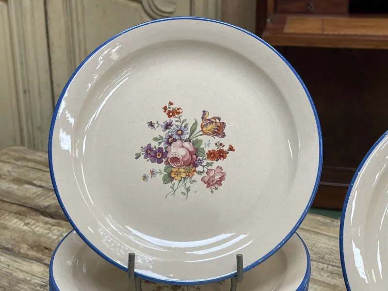 Pamono Earthenware Dinner Service from Salins Les Bains, Set of 72> Dinnerware Accessories