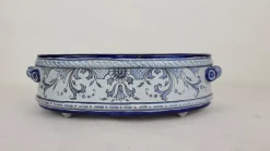 Outlet Pamono Earthenware Planter / Basin from Nevers Montagnon, 1890s