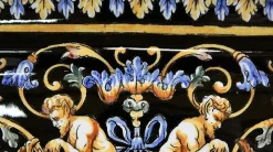 Sale Pamono Earthenware Planter with Polychrome Decorations from Gien, Late 19th or Early 20th Century