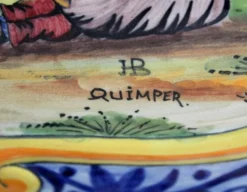 Pamono Earthenware Planter with Decoration, Early 20th Century><noscript><img width=