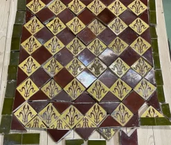 Pamono Earthenware Tiles by Jules Paul Loebnitz, Set of 90><noscript><img width=