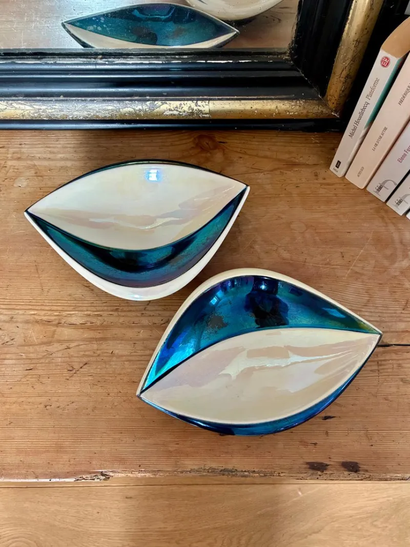 Clearance Pamono Earthenware Trinket Trays, 1960, Set of 2
