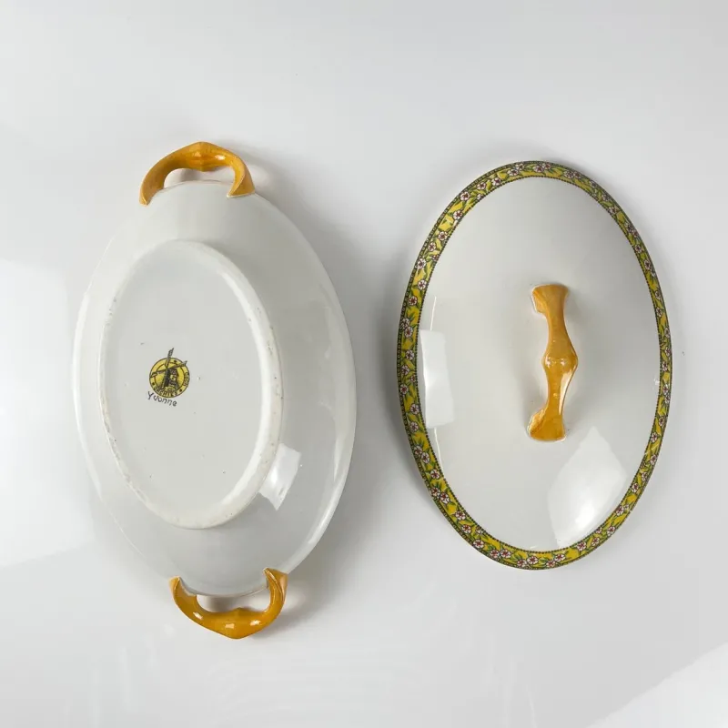 Pamono Earthenware Yvonne Soup Tureen from Orchies, Early 20th Century> Dinnerware Accessories