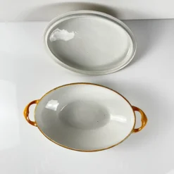 Pamono Earthenware Yvonne Soup Tureen from Orchies, Early 20th Century><noscript><img width=
