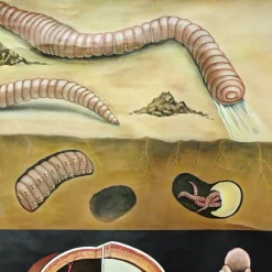 Pamono Earthworm Lumbricidae Wall Chart Life Art Print by Jung Koch Quentell><noscript><img width=