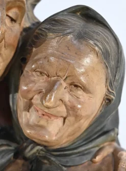 Hot Pamono E.Ceccarelli, Les Noces d’Or, Late 1800s, Terracotta Sculpture