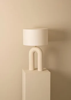 Pamono Ecru Ceramic Arko Table Lamp by Simone & Marcel> Table Lamps