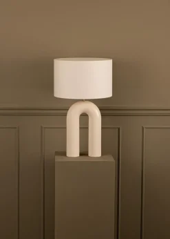 Pamono Ecru Ceramic Arko Table Lamp by Simone & Marcel><noscript><img width=