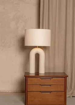 Pamono Ecru Ceramic Arko Table Lamp by Simone & Marcel><noscript><img width=