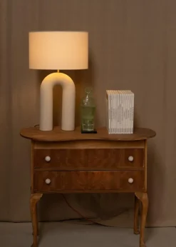 Pamono Ecru Ceramic Arko Table Lamp by Simone & Marcel><noscript><img width=