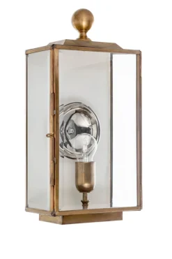Pamono Eden Rectangular Brass Wall Lantern from Il Bronzetto> Garden Lighting|Garden Lighting