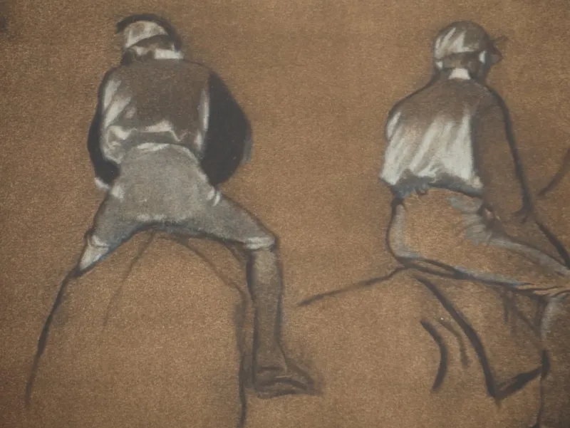 Discount Pamono Edgar Degas, The Four Jockeys, Lithograph and Stencil